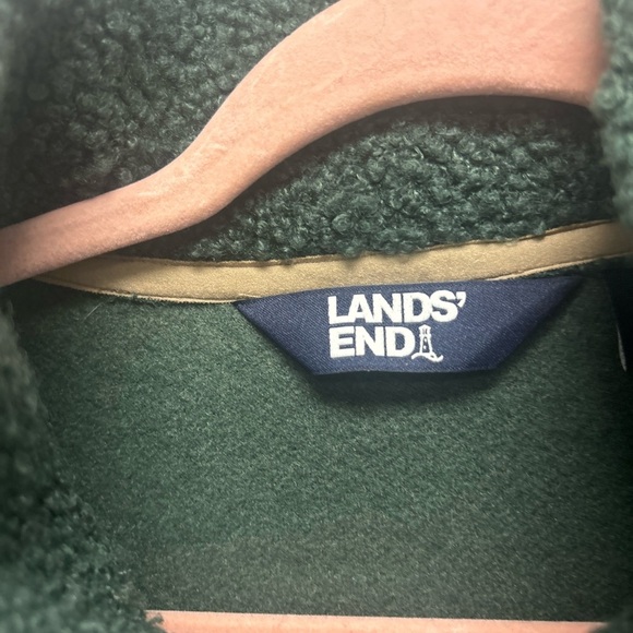 Lands End Half Snap Boucle Fleece Mens Pullover - Picture 6 of 6